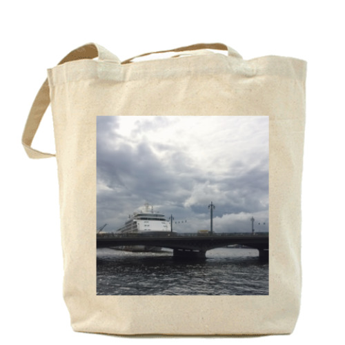 Сумка шоппер с принтом Ожидание