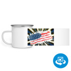 Кружка металлическая белая (круговая запечатка)