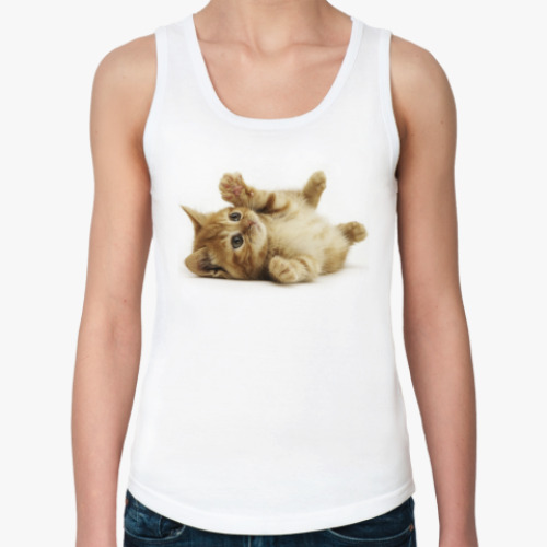 Женская майка с принтом 'Котёнок'