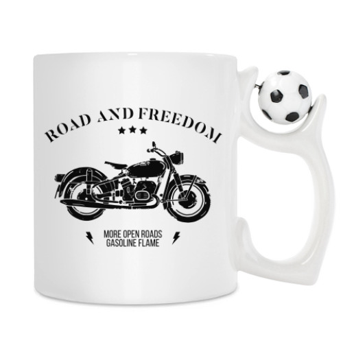 Кружка с принтом Король дорог (мотоцикл)