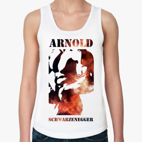 Женская майка с принтом Арнольд Шварцнеггер