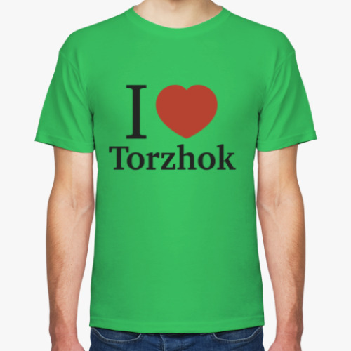 Футболка с принтом Я люблю Торжок