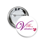 Значок 37 мм Be my Valentine