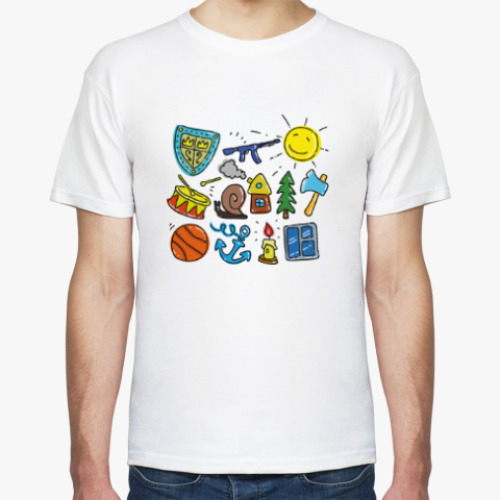 Футболка с принтом Ребус