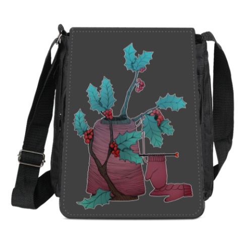 Сумка-планшет с принтом Сказки остролиста