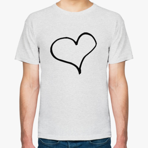 Футболка с принтом Чернильное сердце