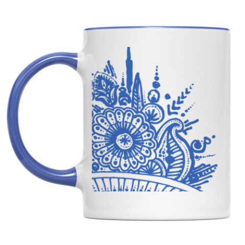 Кружка с принтом Луговые травы