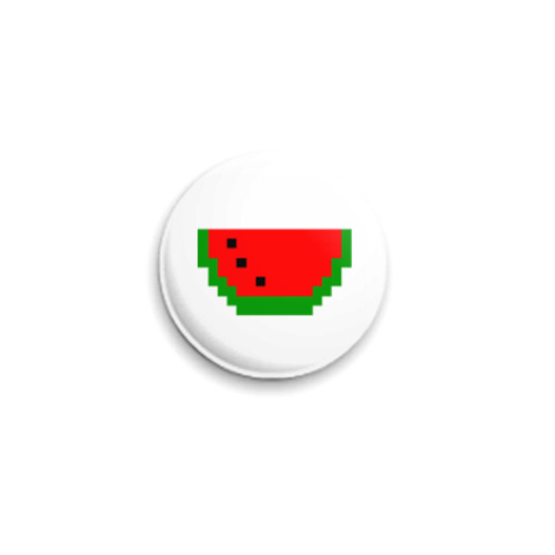 Значок 25мм Арбуз 8bit