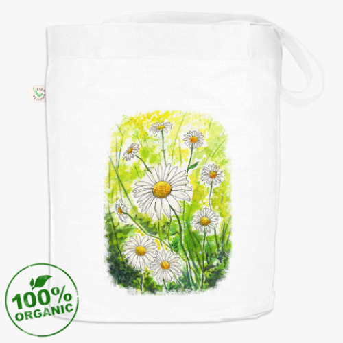 Сумка шоппер с принтом Ромашки