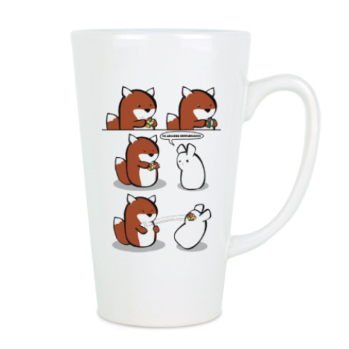 Чашка Латте с принтом Кубик Рубика | Rubiks Cube