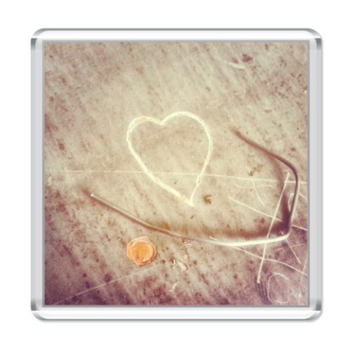 Магнит с принтом Любовь