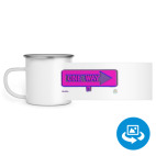 Кружка металлическая белая (круговая запечатка)