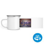 Кружка металлическая белая (круговая запечатка)