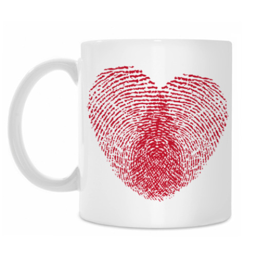 Кружка с принтом Отпечатки Любви