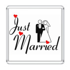 Магнит 6.5 x 6.5 см  just married