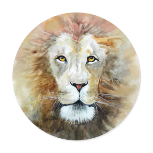 Виниловые наклейки с принтом Лев, акварель