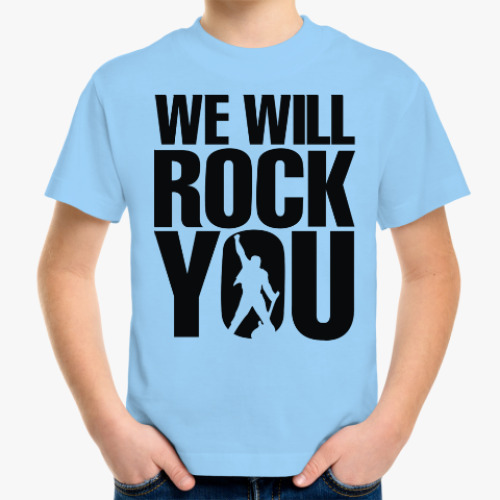 Детская футболка с принтом Фредди Меркури. Рок музыка