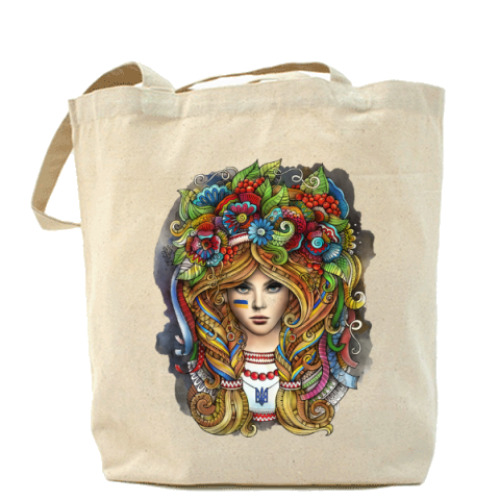 Сумка шоппер с принтом Украинка