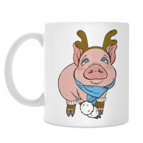Кружка с принтом Свинка