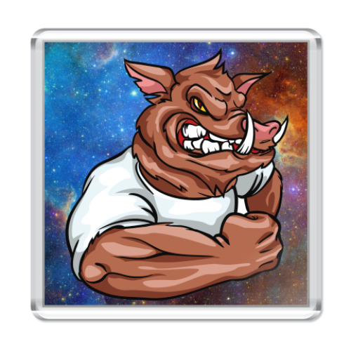 Магнит с принтом Кабан