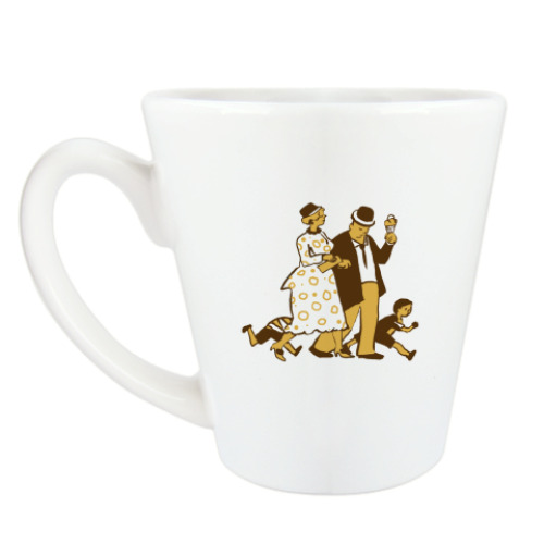 Чашка Латте с принтом Прогулка