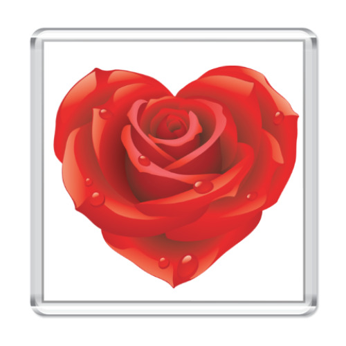 Магнит с принтом I love you - Любовь в сердце