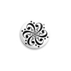 Значок 25 мм Ноты узор