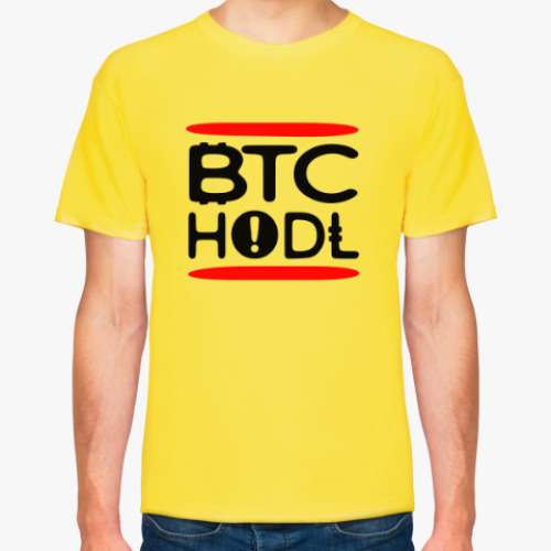 Футболка с принтом Bitcoin BTC HODL