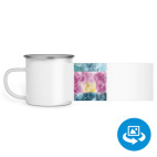 Кружка металлическая белая (круговая запечатка)