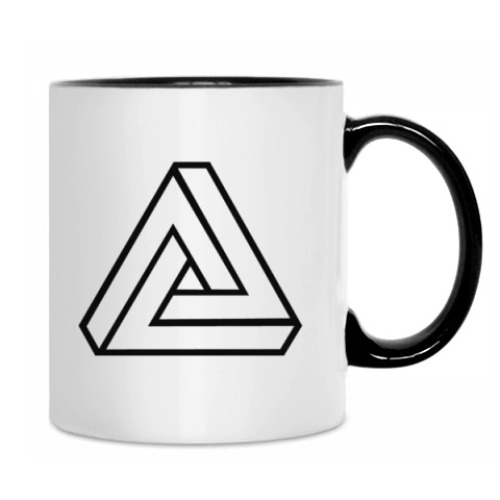 Кружка с принтом Невозможный треугольник