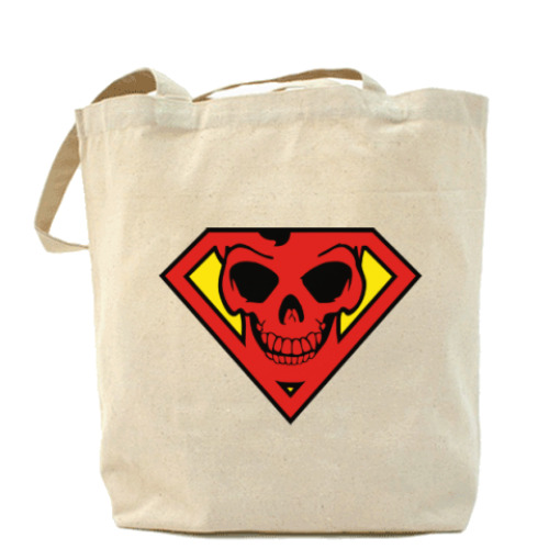 Сумка шоппер с принтом Skull Superman
