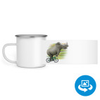 Кружка металлическая белая (круговая запечатка)