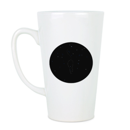 Чашка Латте с принтом Кошка. Смотри глубже