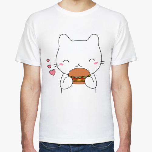 Футболка с принтом Кот