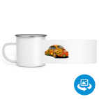 Кружка металлическая белая (круговая запечатка)