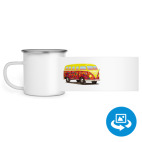 Кружка металлическая белая (круговая запечатка)