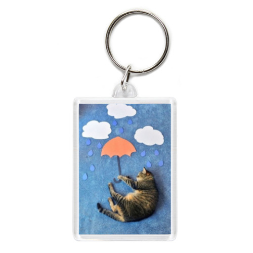 Брелок Кот на зонтике купить на Printdirect.ru | 4389561-284