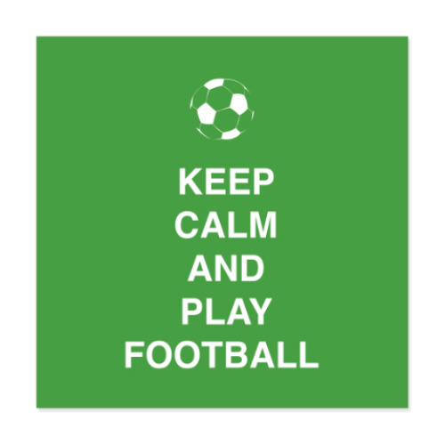 Виниловые наклейки с принтом Keep calm and play football