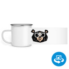 Кружка металлическая белая (круговая запечатка)