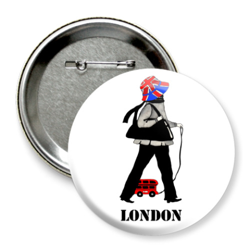 Значок 75мм с принтом  'Лондон'