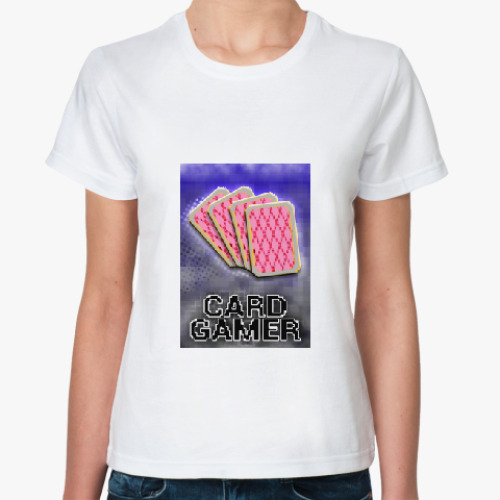 Классическая футболка с принтом Азартная игра карты