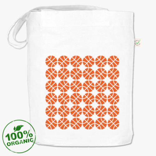 Сумка шоппер с принтом Баскетбольный узор