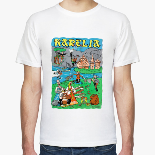 Футболка с принтом  Карелия