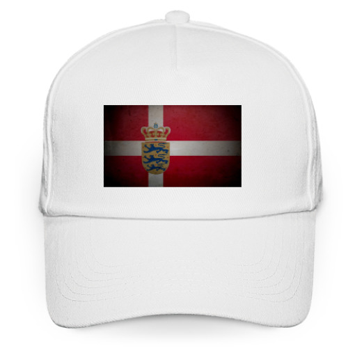 Кепка бейсболка с принтом 'Датский флаг'