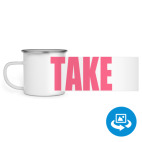 Кружка металлическая белая (круговая запечатка)