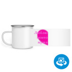 Кружка металлическая белая (круговая запечатка)