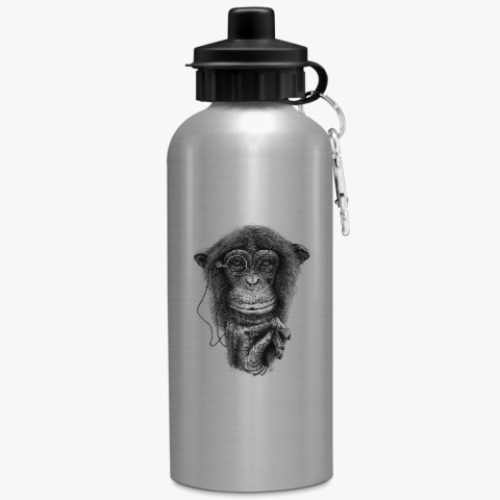 Бутылка с карабином (500 мл) с принтом Monkey