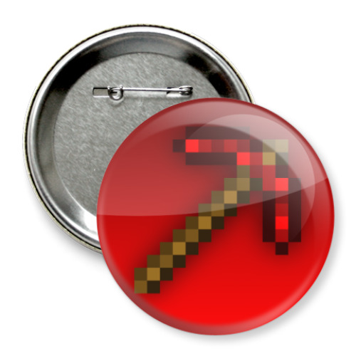 Значок 75мм с принтом 'RedCrafting Logo'