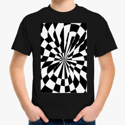 Детская футболка с принтом Гитара - оптическая иллюзия