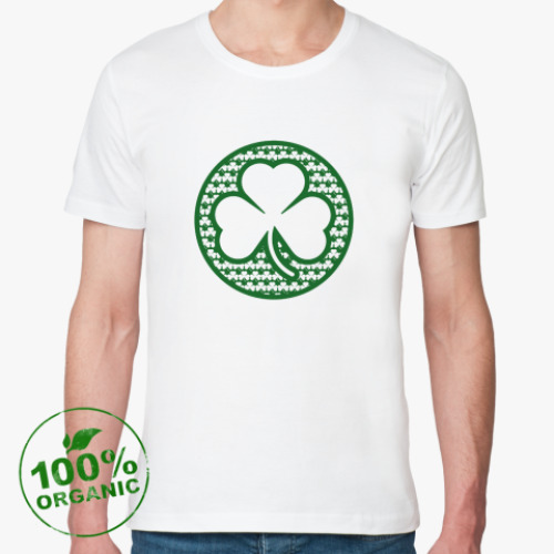 Футболка из органик-хлопка с принтом irish shamrock